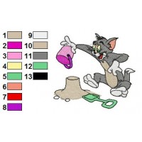 Tom and Jerry Embroidery Design 7